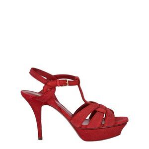 Saint Laurent Glittered Tribute Platform Sandals